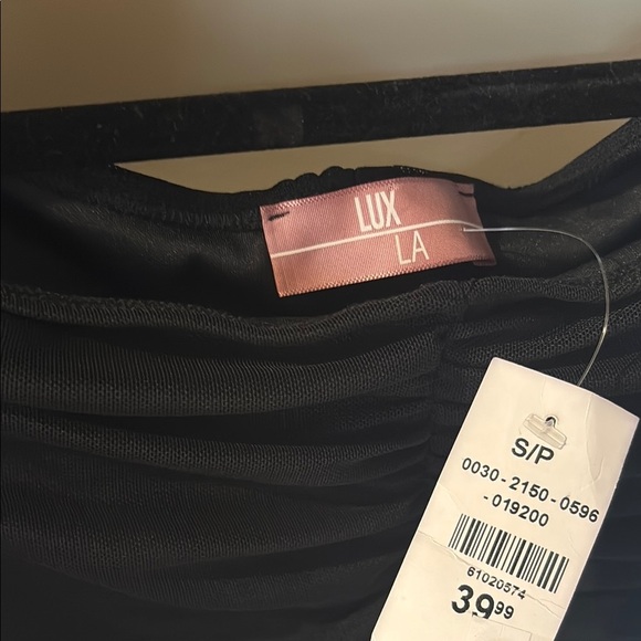 Lux Black Mini Dress - Picture 2 of 4